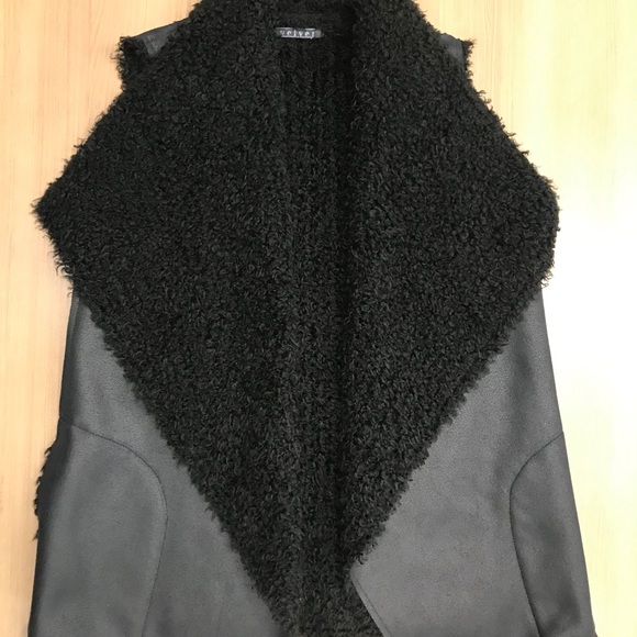Faux Suede Faux Fur Vest by “Velvet” - Picture 9 of 10